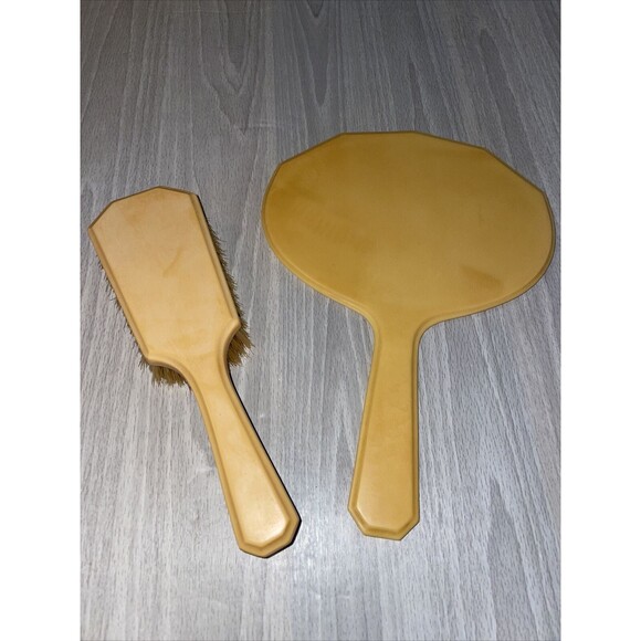 Vintage 1940s French Ivory Celluloid Vanity Dresser Set Lot Flawed. See Picture - Picture 7 of 16